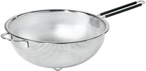 img 4 attached to Oggi Perforated Stainless Colander Soft Grip