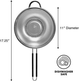 img 1 attached to Oggi Perforated Stainless Colander Soft Grip