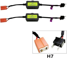 img 4 attached to 🔌 H7 декодер светодиодных фар Canbus резистор Анти-мигание Жгут Декодер для предупреждения о светодиодных фарах - ANYCAR