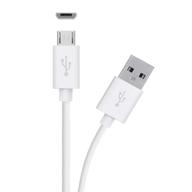 🎮 premium 10-ft long micro usb charging cable for xbox one and playstation ps4 wireless controllers (white) logo