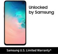📱 samsung galaxy s10e: factory unlocked android cell phone with 128gb storage, fingerprint id, facial recognition, long-lasting battery – u.s. warranty, prism white logo