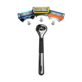 img 2 attached to 🪒 Ultimate Men's Shaving Set: Gillette ProGlide Shield Premium Edition Razors - 1 Razor, 8 ProShield Blade Refills, Travel Case, and Gift Set