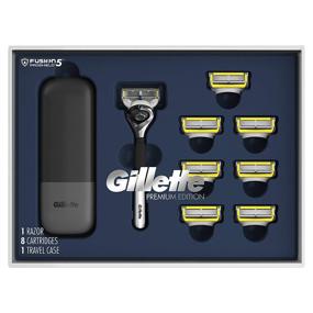 img 4 attached to 🪒 Ultimate Men's Shaving Set: Gillette ProGlide Shield Premium Edition Razors - 1 Razor, 8 ProShield Blade Refills, Travel Case, and Gift Set
