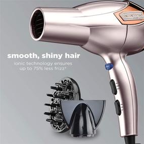 img 1 attached to 💇 INFINITIPRO BY CONAIR 1875 Watt Lightweight AC Motor Styling Tool: Hair Dryer in Luxurious Rose Gold