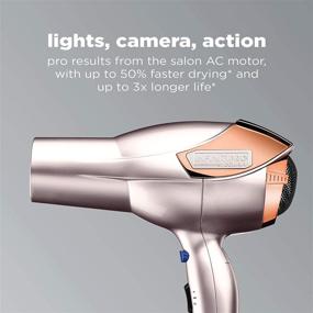 img 3 attached to 💇 INFINITIPRO BY CONAIR 1875 Watt Lightweight AC Motor Styling Tool: Hair Dryer in Luxurious Rose Gold