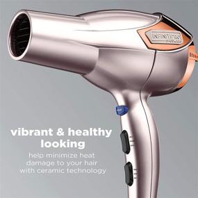 img 2 attached to 💇 INFINITIPRO BY CONAIR 1875 Watt Lightweight AC Motor Styling Tool: Hair Dryer in Luxurious Rose Gold