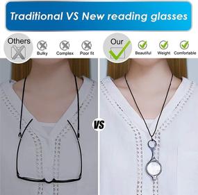 img 1 attached to 👓 TERAISE Portable Lightweight Reading Glasses Pendant Necklace Readers with Exquisite Case for Women - Anti-loss Eyewear