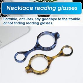 img 3 attached to 👓 TERAISE Portable Lightweight Reading Glasses Pendant Necklace Readers with Exquisite Case for Women - Anti-loss Eyewear