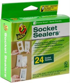 img 4 attached to 🦆 Duck Brand Socket Sealers Variety Pack with 16 Outlet Sealers, 6 Switch Plates, 2 Decorative Covers in White - Model 283333