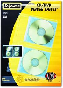 img 2 attached to 📀 Fellowes 95304 CD/DVD Looseleaf Binder Sheet, 10-Pack: An Organized Solution for Your Media Collection