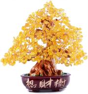 🌳 dameing crystal money tree feng shui bonsai - enhancing fortune, good luck and reiki healing with balancing citrine gemstone tree - diy home, office, party décor логотип