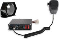 🚔 high-powered 12v 100w police siren pa system with slim speaker - perfect warning emergency siren for vehicles truck utv atv car pov - includes handheld microphone and hands-free operation - 118-124db sound output - convenient 2 x 16a switches logo