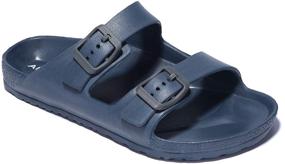 img 4 attached to ANLUKE Sandals Adjustable Buckle Black 1 Boys' Shoes: Stylish & Comfortable Sandals for Boys