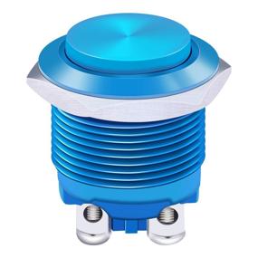 img 4 attached to 🚗 Twidec 16mm Waterproof Blue Metal Shell Momentary Raised Top Push Button Switch 3A/12~250V SPST 1NO Start Button for Car Modification Switch – Quality Assurance for 1 Year – M-16-BU-G