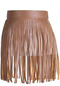 img 4 attached to 👗 Fringe Leather Vintage Women's Accessories and Belts with Adjustable Waistband