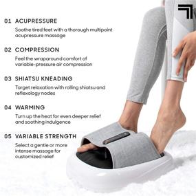 img 1 attached to 🦶 Relax and Rejuvenate with SHARPER IMAGE Acupoint Acupressure Foot Massager Machine - Ultimate Comfort with Acupressure, Heat, Compression, & Vibration - Shiatsu Kneading for Arch, Soothing Relief for Sore & Tired Muscles