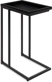 img 4 attached to 🖤 Kate and Laurel Lockridge Foldable Modern Black Side C-Table, 18.5x12x26.75 inches