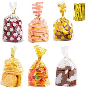 img 4 attached to 🎃 Halloween Party Favor Bags – 120Pcs 5x2x8 Inches, Flat Bottom Printed Cellophane Bags With Twist Ties