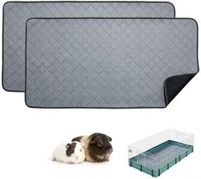 img 4 attached to RIOUSSI Guinea Pig Fleece Cage Liners: Absorbent, Washable Bedding for Midwest & C&C Guinea Pig Cages with Leak-Proof Bottom
