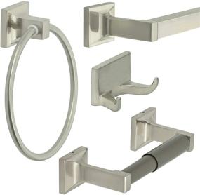 img 4 attached to 🔍 Enhanced SEO: Bennington Redwood 4-Piece Bath Hardware Set, Enhanced Brushed Nickel Finish for Bathroom Accessories