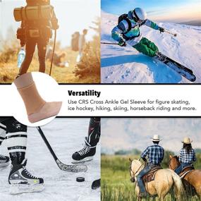 img 3 attached to 🔥 Enhance Performance and Protect Ankles with CRS Cross Ankle Gel Sleeves - Ultimate Padded Skate Socks for Figure Skating, Hockey, Roller, Inline, Riding, Ski or Equestrian Tall Boots