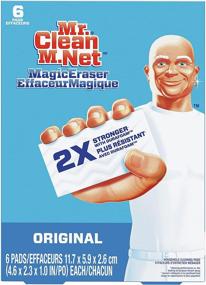 img 4 attached to 🧽 6 Count Mr. Clean Magic Eraser Original Cleaning Pads with Durafoam - White