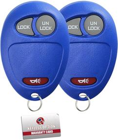 img 2 attached to 🔑 Pack of 2 Blue Keyless Entry Remote Car Key Fobs for Chevy Colorado GMC Canyon Hummer H3 L2C0007T by KeylessOption