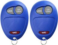 🔑 pack of 2 blue keyless entry remote car key fobs for chevy colorado gmc canyon hummer h3 l2c0007t by keylessoption logo