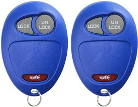 img 3 attached to 🔑 Pack of 2 Blue Keyless Entry Remote Car Key Fobs for Chevy Colorado GMC Canyon Hummer H3 L2C0007T by KeylessOption