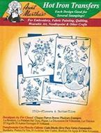 🦋 яркие цветы и бабочки: накладной узор для горячего утюга "тётя марта" для творческих ремесленников. логотип