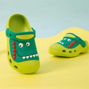 img 1 attached to MOFEEDOUKA Lightweight Dinosaur Slippers for Boys - Outdoor Shoes in Clogs & Mules