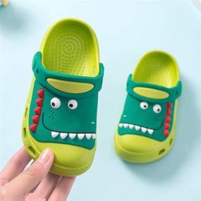 img 2 attached to MOFEEDOUKA Lightweight Dinosaur Slippers for Boys - Outdoor Shoes in Clogs & Mules
