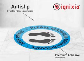 img 3 attached to Enhanced IGNIXIA Distance Stickers with Anti-Slip Lamination: Stay Safe and Maintain Social Distancing