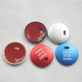 img 2 attached to 🚗 ZiWen Colorful Aluminum Engine Start Stop Button Trim for Toyota Camry/Avalon/Corolla/RAV4/Highlander (Red) – 2018-2021