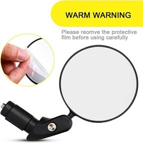 img 1 attached to 🚲 2PCS Adjustable Handlebar Bike Mirrors - Universal Rearview Mirror for Road/Mountain/Kids/Ebike Bicycles, Ideal for Adults (a)