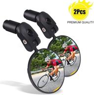 🚲 2pcs adjustable handlebar bike mirrors - universal rearview mirror for road/mountain/kids/ebike bicycles, ideal for adults (a) logo