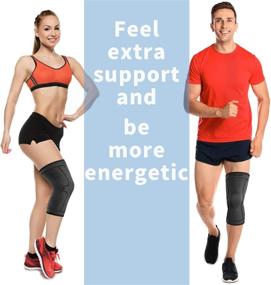 img 1 attached to 🏃 CAMBIVO 2 Pack Knee Braces - Compression Knee Sleeves, Support for Men and Women, Ideal for Running, Hiking, Meniscus Tear, Arthritis, and Joint Pain Relief