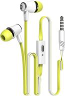 candy color original earphones with microphone super bass noodle line earbuds headphones headset for iphone 6 6s xiaomi smartphone (green) logo