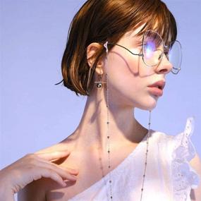 img 3 attached to 👓 Adjustable Rubber Eyeglass Chain Ends - Convenient Connectors for Glasses Holder Necklace Chain (White and Silver)