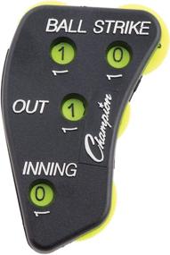 img 1 attached to Champion Sports Baseball Umpire 4-Wheel Call Order Indicator, Black: Unbeatable Performance for Umpires