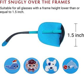 img 2 attached to Blue Astropic 4-Piece Eye Patches for Children's Glasses