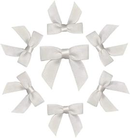 img 4 attached to 🎀 Briefix 50 Pcs Mini Satin Ribbon Bows - Removable Sticky Gel Pads - DIY Crafts & Gifts Decoration