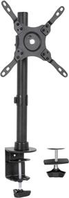 img 4 attached to 🖥️ VIVO Black Ultra Wide Screen TV and Monitor Desk Mount – Adjustable Height & Tilt Stand (Up to 42 inch Screens)