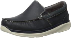 img 4 attached to 👞 Navy Blue Propet Mens Otis Moccasin: Comfortable Men's Shoes for Casual Style