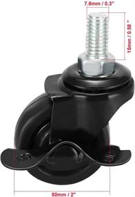 img 3 attached to 🔧 Threaded Swivel Casters by Uxcell - Material Handling Products for Enhanced Mobility