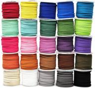 📿 mandala crafts 25 assorted color faux suede cord: perfect for jewelry making and leather lacing logo