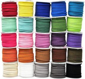 img 4 attached to 📿 Mandala Crafts 25 Assorted Color Faux Suede Cord: Perfect for Jewelry Making and Leather Lacing