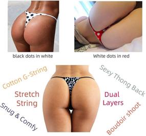 img 3 attached to Cotton Thongs Seamless String Panties Women's Clothing in Lingerie, Sleep & Lounge