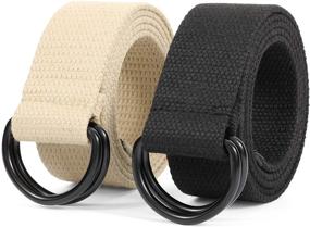 img 4 attached to 🔀 JASGOOD Black Canvas Webbing Buckle