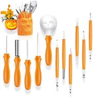 🎃 szilbz halloween pumpkin carving kit: professional stainless steel tools in a carrying case logo